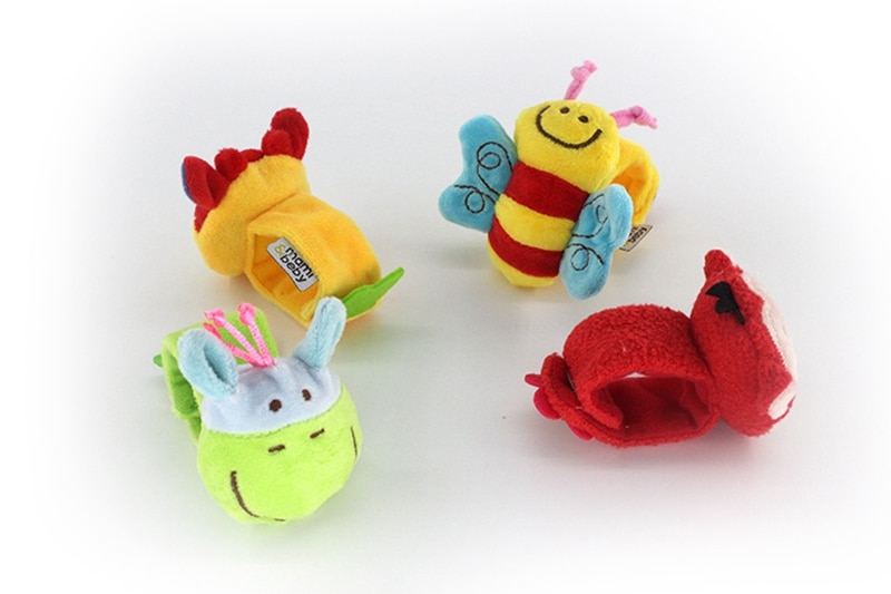 Baby Toys 0-12 Months Baby Rattle Kids Toy Stroller Crib Bed Insect Animal Plush Wrist Rattle Children Toy For Newborn Gift 1pcs